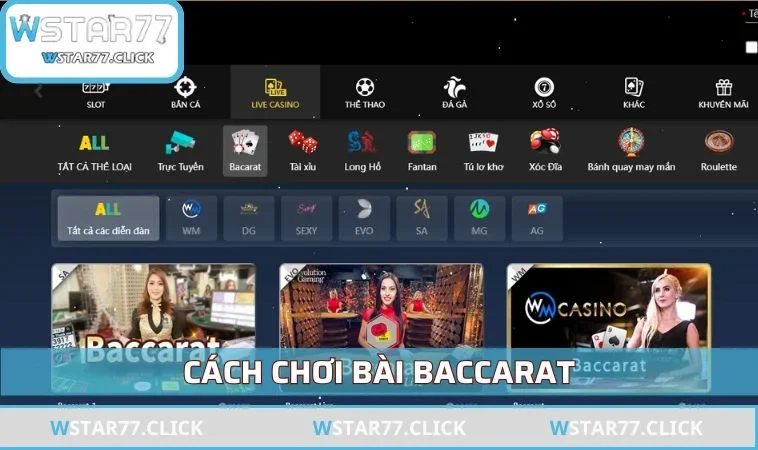 cách chơi bài Baccarat